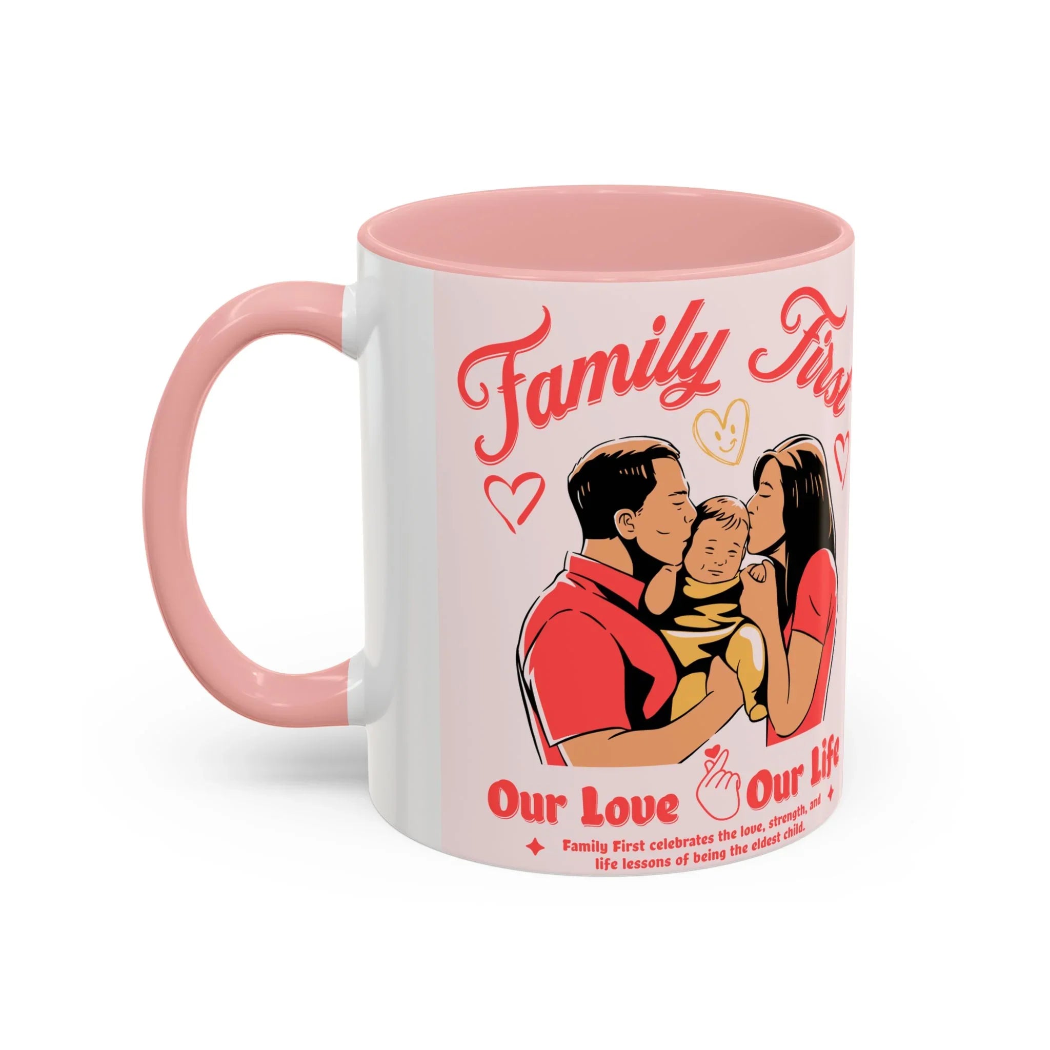 Family First Coffee Mug — Our Love, Our Life Accent Mug (11/15oz)