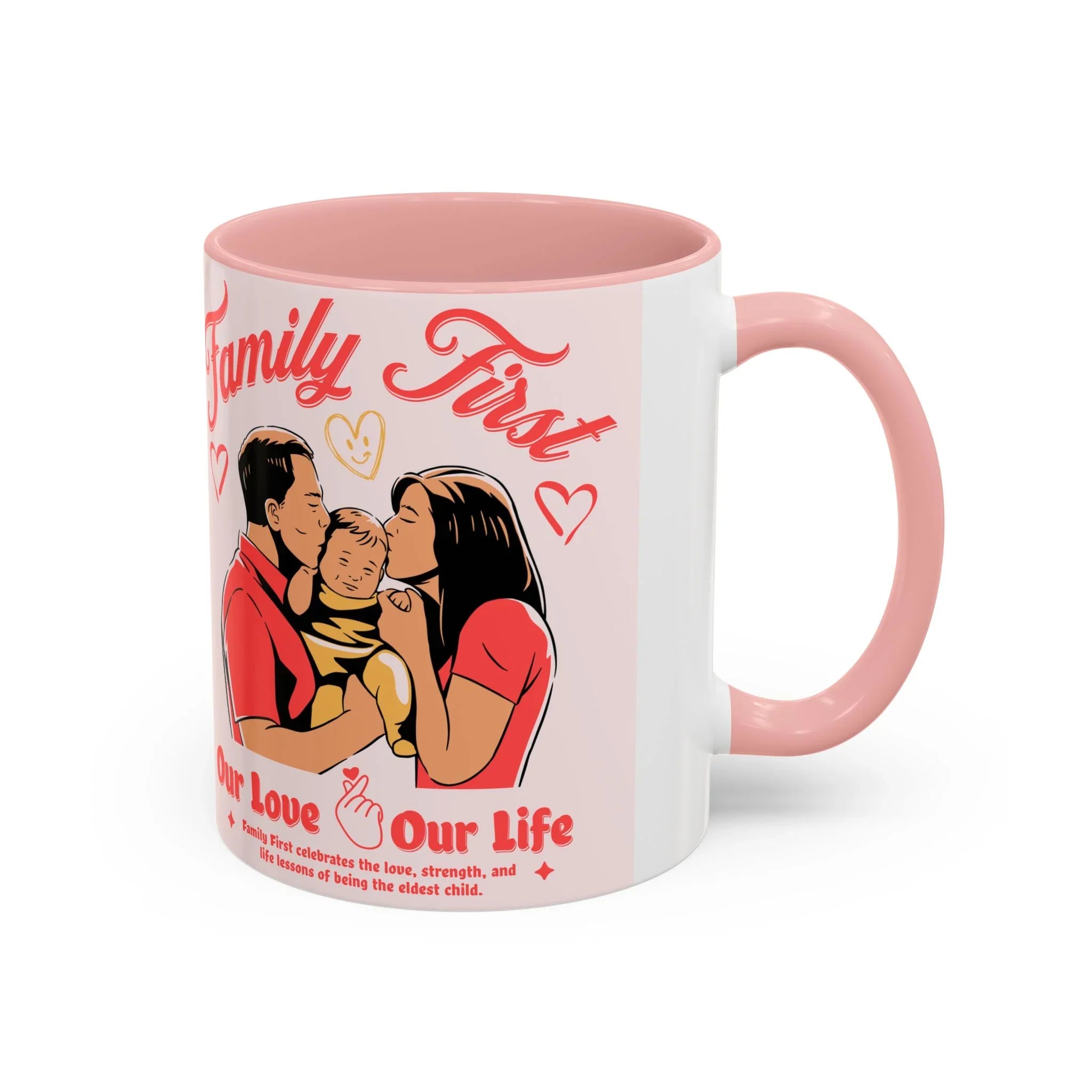 Family First Coffee Mug — Our Love, Our Life Accent Mug (11/15oz)