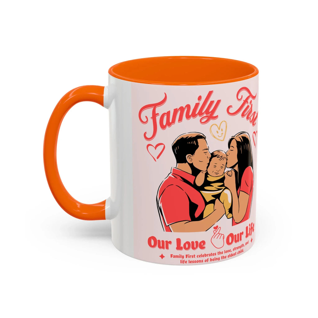 Family First Coffee Mug — Our Love, Our Life Accent Mug (11/15oz)