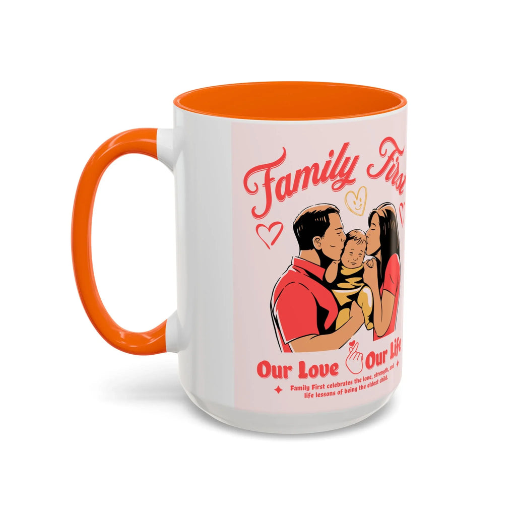 Family First Coffee Mug — Our Love, Our Life Accent Mug (11/15oz)