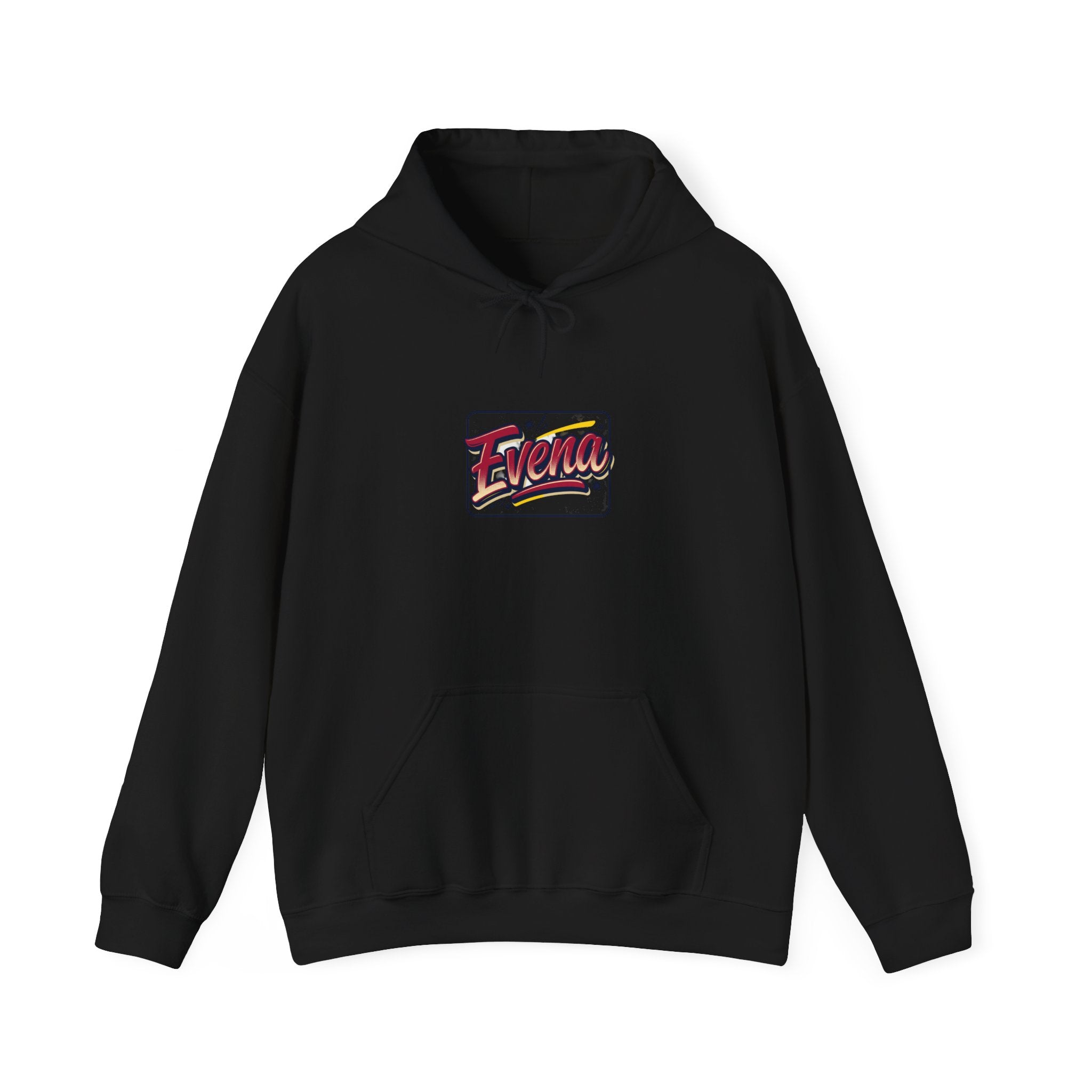 Evena Retro Script Hoodie — Vintage Logo Pullover for Casual Streetwear