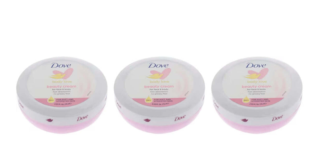 Dove Body Love Beauty Cream, Lightweight, Fast-Absorbing Face and Body Cream for Normal to Dry Skin, 24-Hour Moisture, Luxuriously Scented Face Cream, Hand & Body Lotion, 5.07 Fl Oz (Pack of 3)