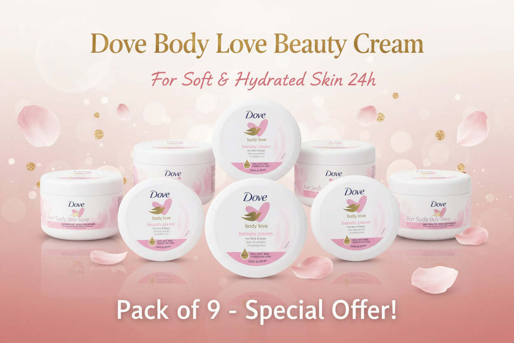 Dove Body Love Beauty Cream, Lightweight, Fast-Absorbing Face and Body Cream for Normal to Dry Skin, 24-Hour Moisture, Luxuriously Scented Face Cream, Hand & Body Lotion, 5.07 Fl Oz (Pack of 3)
