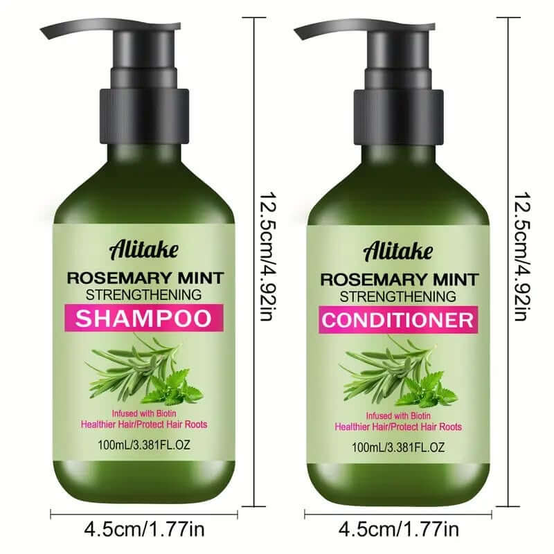 Set de Champú y Acondicionador de 2 piezas, Incluye Extractos de Romero y Menta, Proporciona Hidratación Profunda, Nutrición y Suavidad para Cabello Seco. Fórmula Nutritiva. Combinación de Champú y Acondicionador. Cuidado Capilar Saludable. Regalo Para Ma